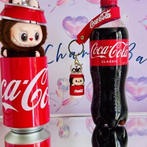 labubu themed coca cola key chain