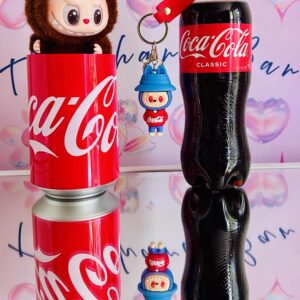 labubu themed coca cola key chain