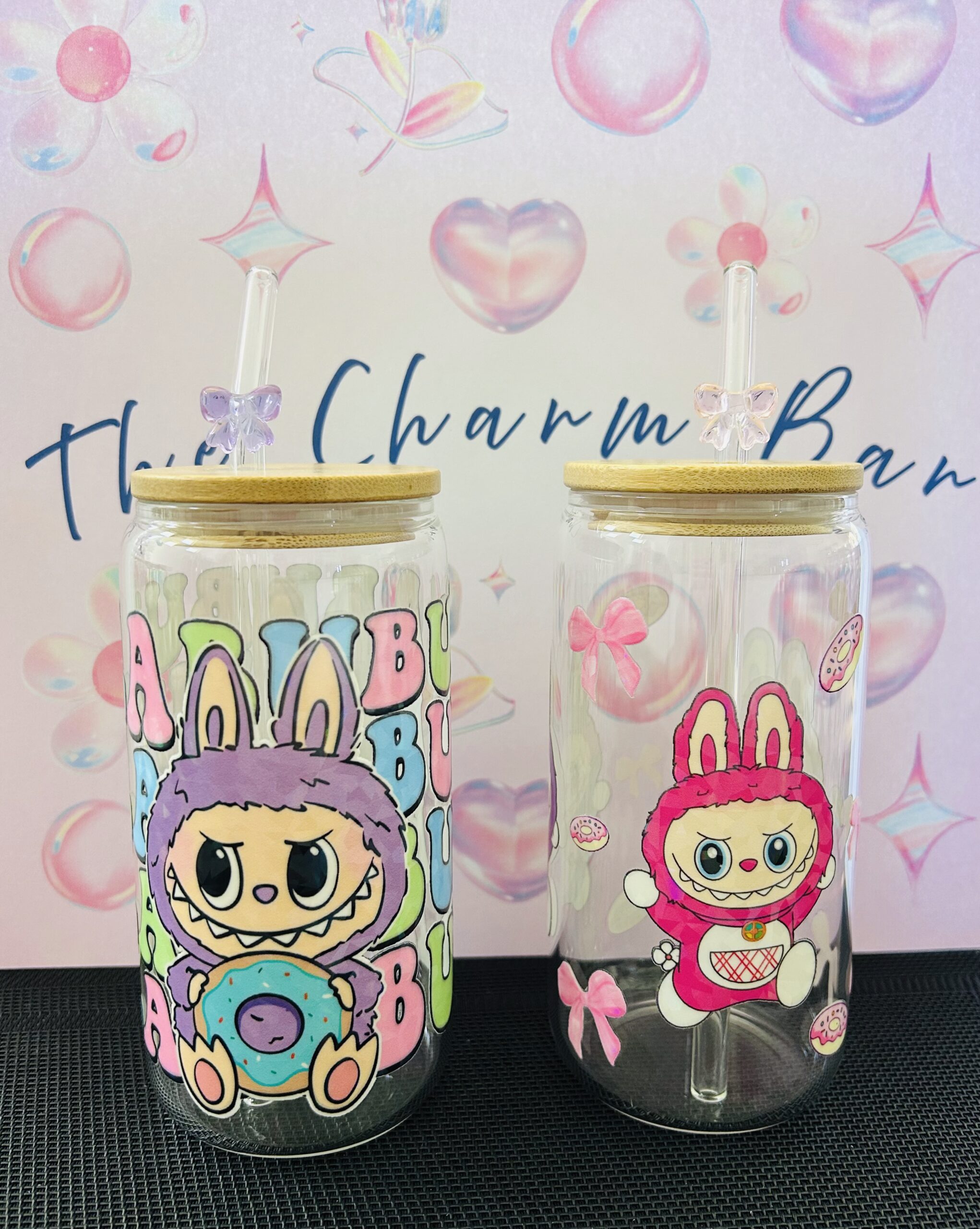labubu themed custom tumbler with bamboo lid and straw labubu themed custom tumbler with bamboo lid and straw