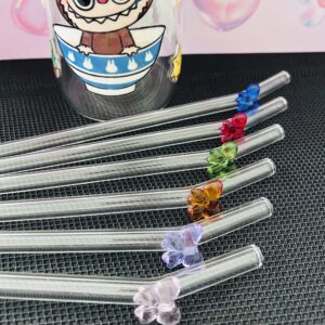 glass bow straw multi