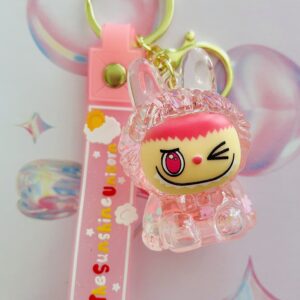 Winky Face Key Chain Pink