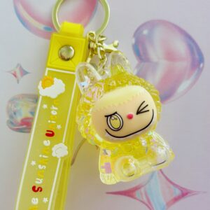 Winky Face Key Chain Yellow