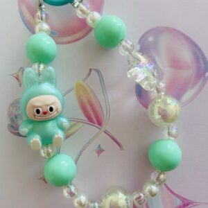 Labubu themed Bag Charm/Phone Accessory Green