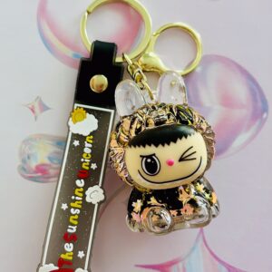 Winky Face Key Chain Black