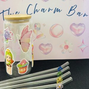 glass flower straw multi