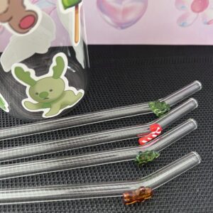 glass christmas straw