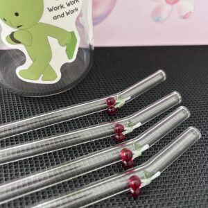 glass cherry straw