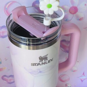 Flower Straw Topper White & Green