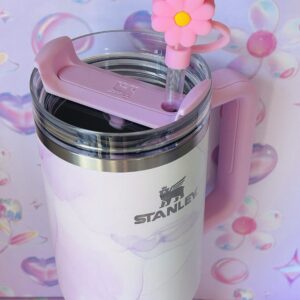 Flower Straw Topper Pink & Yellow