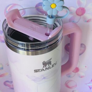 Flower Straw Topper Blue & Yellow