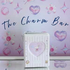 Photobook/Collector Card Holder Pink & White Stripe