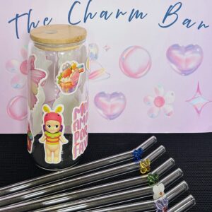 glass flower straw multi